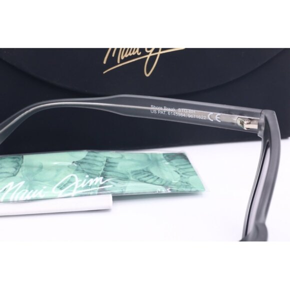 Maui Jim Shore Break MJ 822-02MG Black Cat Eye Sunglasses Blue polarized Lens - Picture 4 of 6